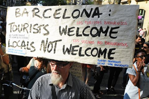 Proteste in Barcelona gegen den Massentourismus