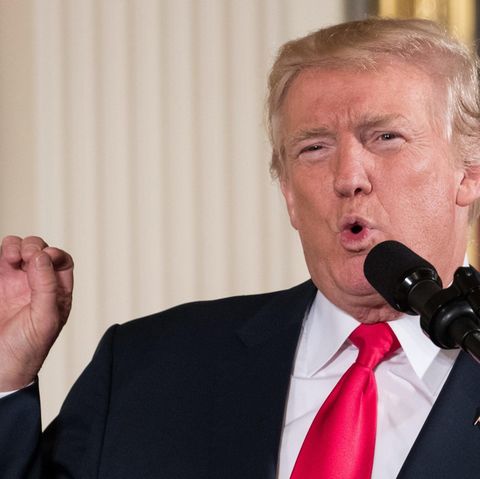 Donald Trump droht Regierung in Venezuela: Der US-Präsident während einer Verleihung im Weißen Haus, Washington.