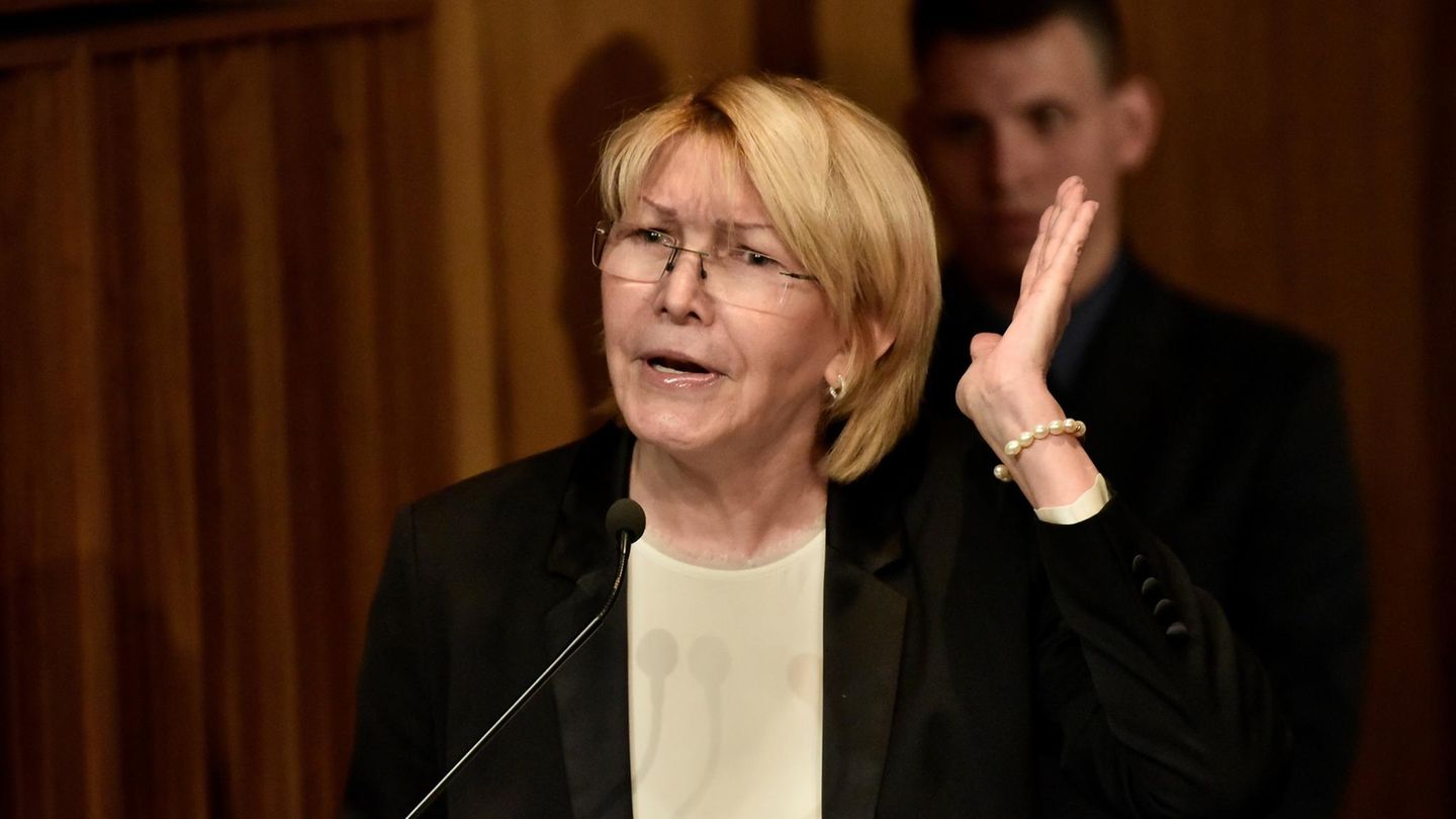 Generalstaatsanwältin Luisa Ortega während einer Pressekonferenz in Caracas, Venezuela.