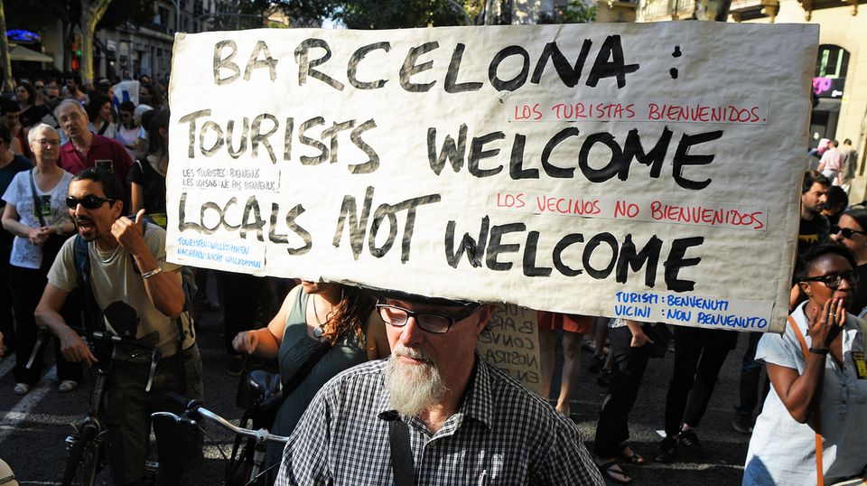 Proteste in Barcelona gegen den Massentourismus