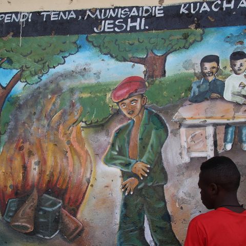 Ein Kindersoldat im Kongo