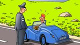 Cartoon zum Tag des Notrufs: Wo bleibt Feuerwehrmann Horst?