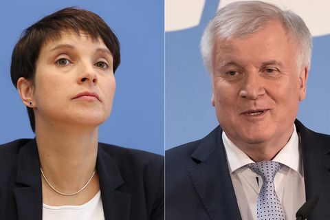Frauke Petry und Horst Seehofer in einer Bildkombo