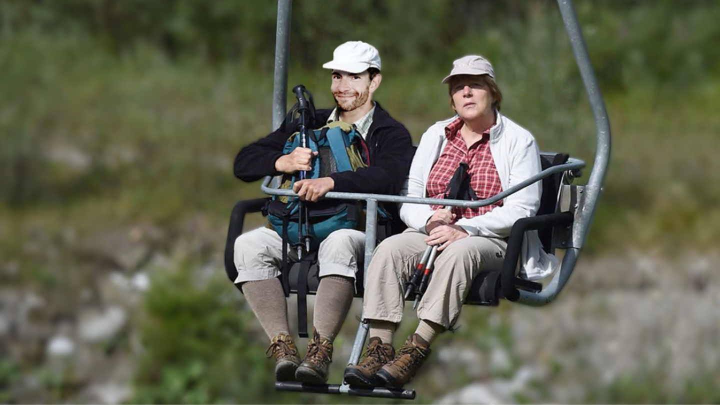 Micky Beisenherz und Angela Merkel