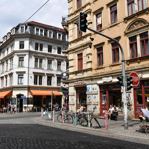 Die Innenstadt von Dresden als Symbolfoto für den Hitlergruß des amerikanischen Touristen in Dresden