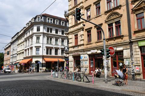 Die Innenstadt von Dresden als Symbolfoto für den Hitlergruß des amerikanischen Touristen in Dresden