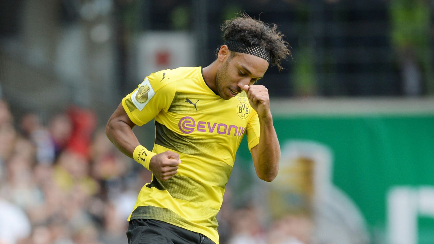 Beim DFB-Pokalspiel gegen den 1. FC Rielasingen-Arlen am Wochenende lief Pierre-Emerick Aubameyang noch für den BVB auf