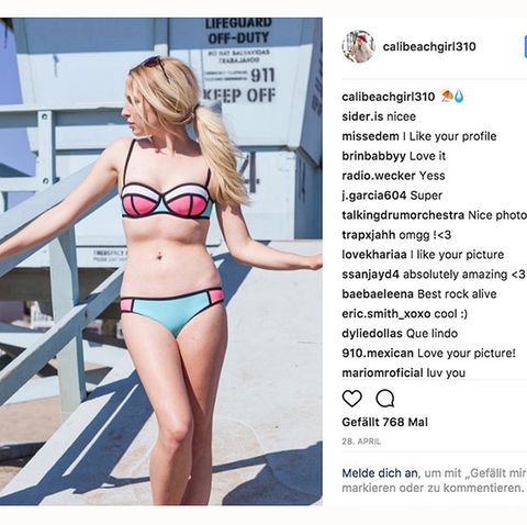 Fake-Fashion-Account auf Instagram: Die Kommentare neben dem Bild sind eingekauft