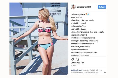 Fake-Fashion-Account auf Instagram: Die Kommentare neben dem Bild sind eingekauft