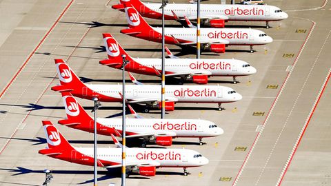 Air Berlin Flieger am Boden