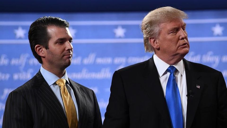 Trumps Sohn Donald Jr. (links) traf sich im Juli 2016 mit einer russischen Anwältin