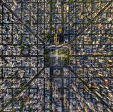 Das streng symmetrisch angelegte Stadtbild von Buenos Aires, der Hauptstadt Argentiniens.