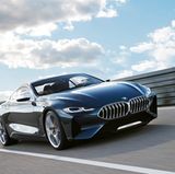 Breite Nieren, geschwungene Motorhaube, große, kantige Lufteinlässe: Die BMW-Studie Concept 8 Series ist ein Vorgeschmack auf das neue 8er-Coup