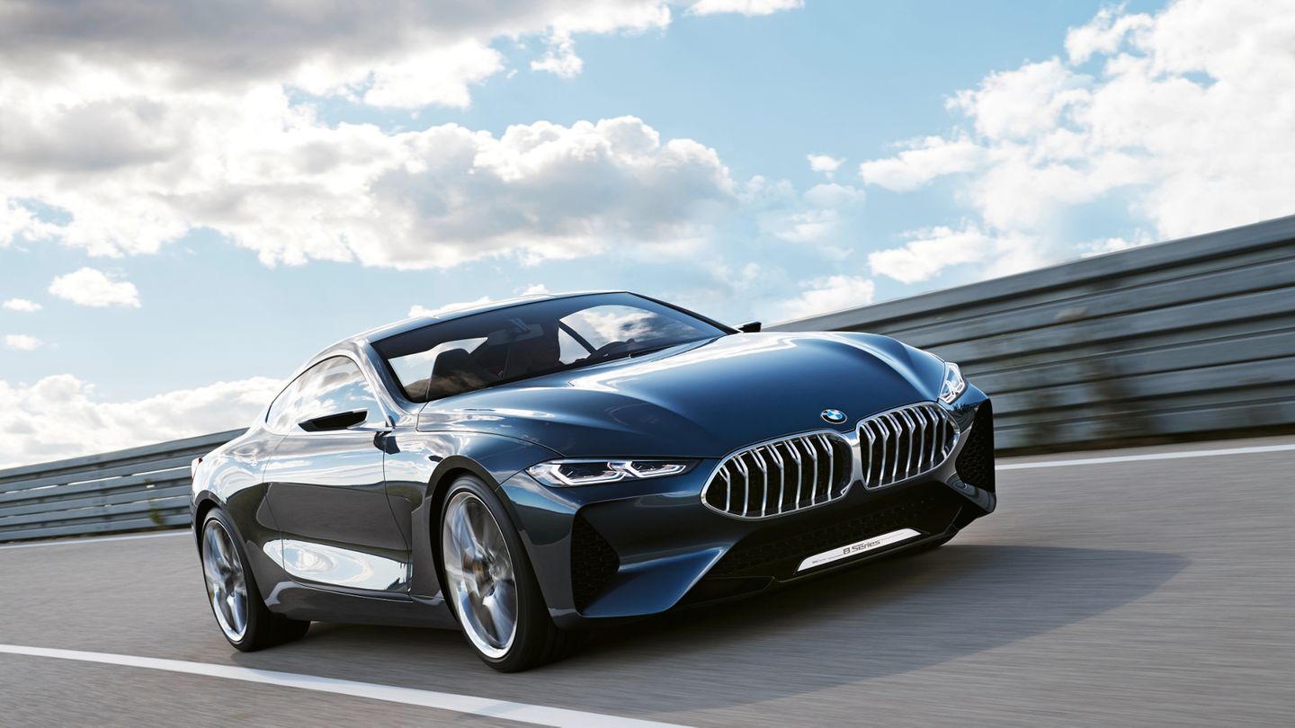 Breite Nieren, geschwungene Motorhaube, große, kantige Lufteinlässe: Die BMW-Studie Concept 8 Series ist ein Vorgeschmack auf das neue 8er-Coup