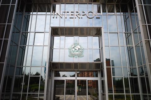Das Hauptquartier von Interpol im französischen Lyon