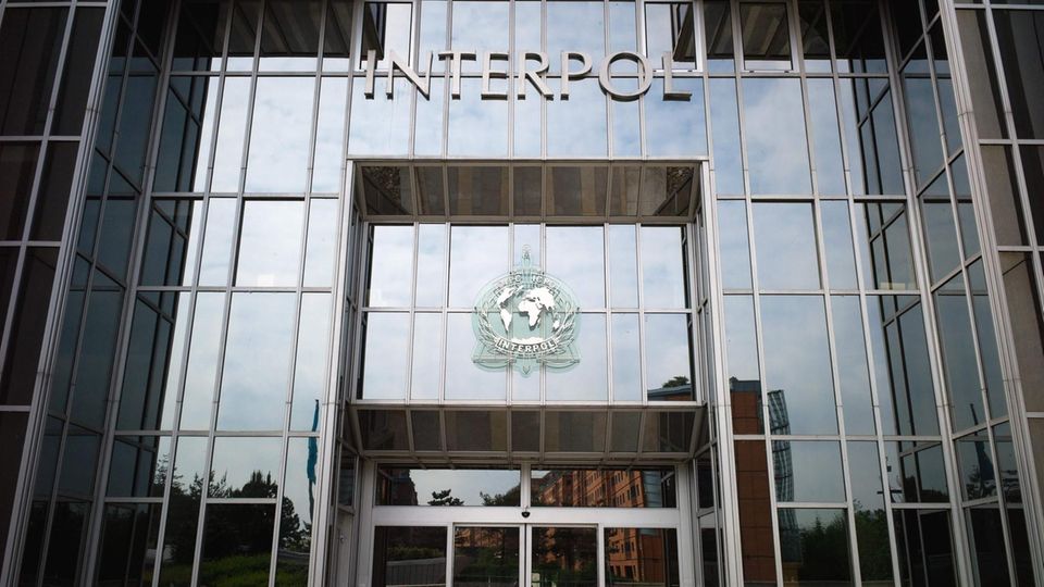 Das Hauptquartier von Interpol im französischen Lyon