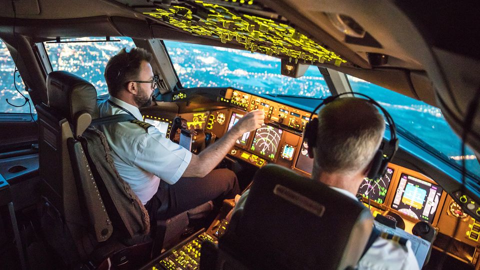 Piloten bei der Landung Piloten bei der Landung
