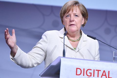 Bundeskanzlerin Angela Merkel im Juni beim Digital-Gipfel der Bundesregierung in Ludwigshafen