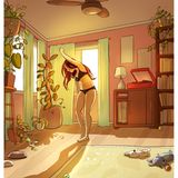 Verrückter Morgentanz durch die ganze Wohnung