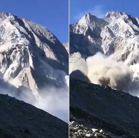 Piz Cengalo in der Schweiz: Augenzeugenvideo zeigt Moment des gewaltigen Bergrutsches