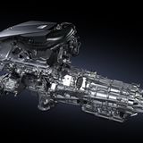 Das Getriebe besteht aus einem leistungsverzweigten Hybridmodul, das mit einer Viergang-Automatik gekoppelt wurde