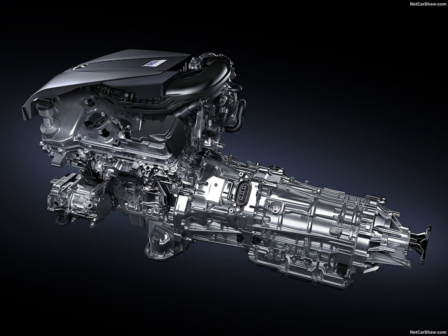 Das Getriebe besteht aus einem leistungsverzweigten Hybridmodul, das mit einer Viergang-Automatik gekoppelt wurde