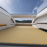 Das Bett im Alkoven ist 1,72 Meter lang und 1,32 Meter breit.