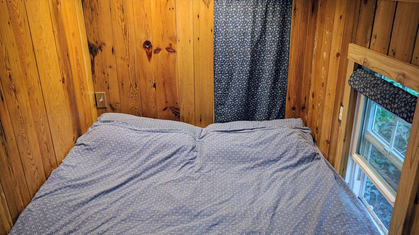 Das Schlafzimmer ist eine separate Zone.