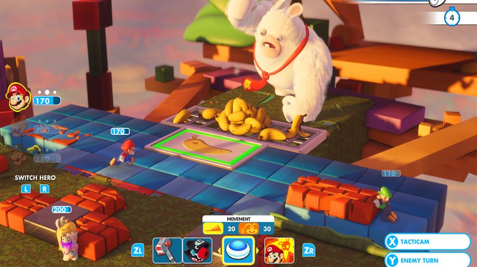 Ein Gorilla-Boss in Mario & Rabbids Kingdom Battle