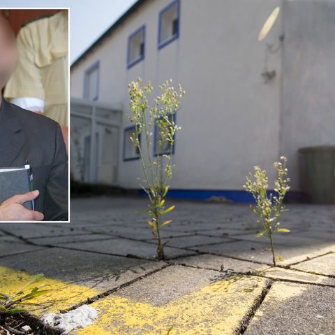 Um sein Haus in Georgensmünd verläuft eine gelbe Linie: Wolfgang P. hatte sein "Reich" klar abgesteckt