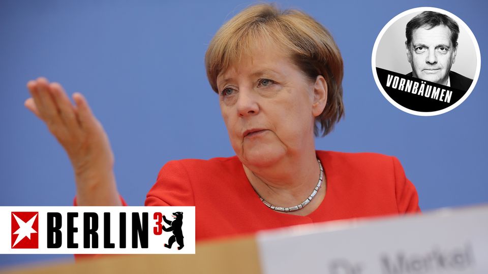 Bundeskanzlerin Angela Merkel bei der Bundespressekonferenz