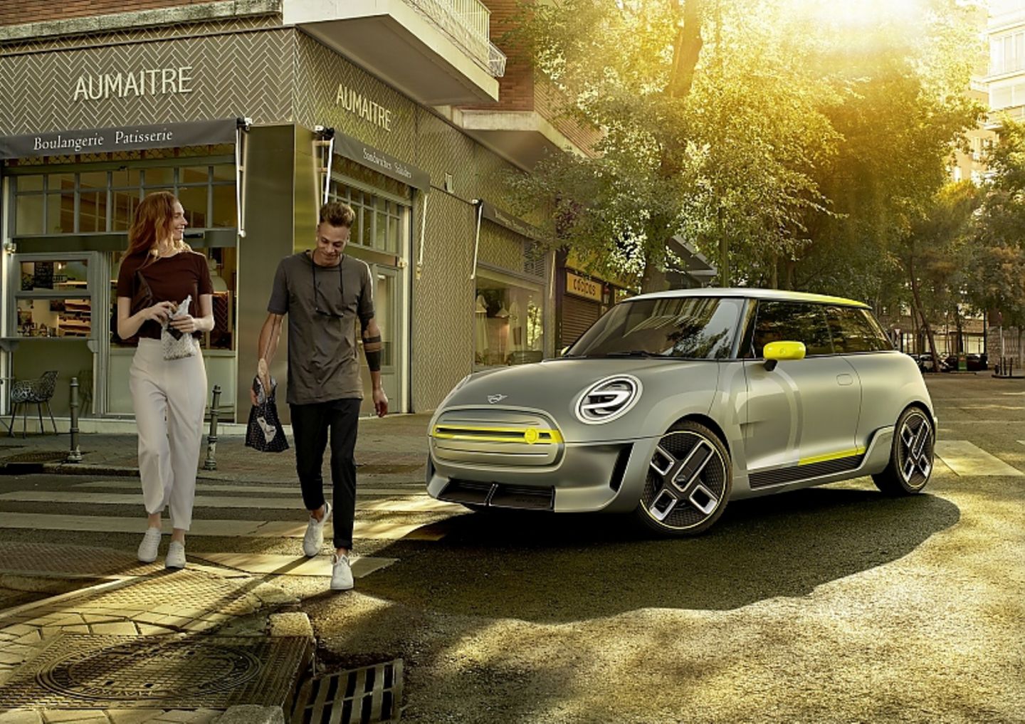 Durch Fiberglas-Anbauteile wirkt das Mini Electric Concept wuchtiger