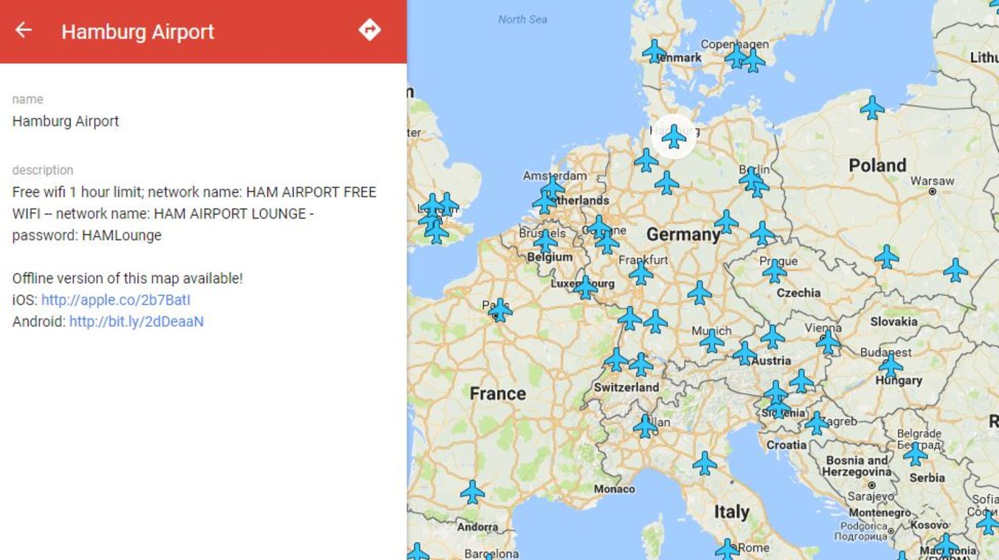 Auf Dieser Karte Finden Sie Alle Flughafen Wifis Der Welt Mit Passwortern Stern De