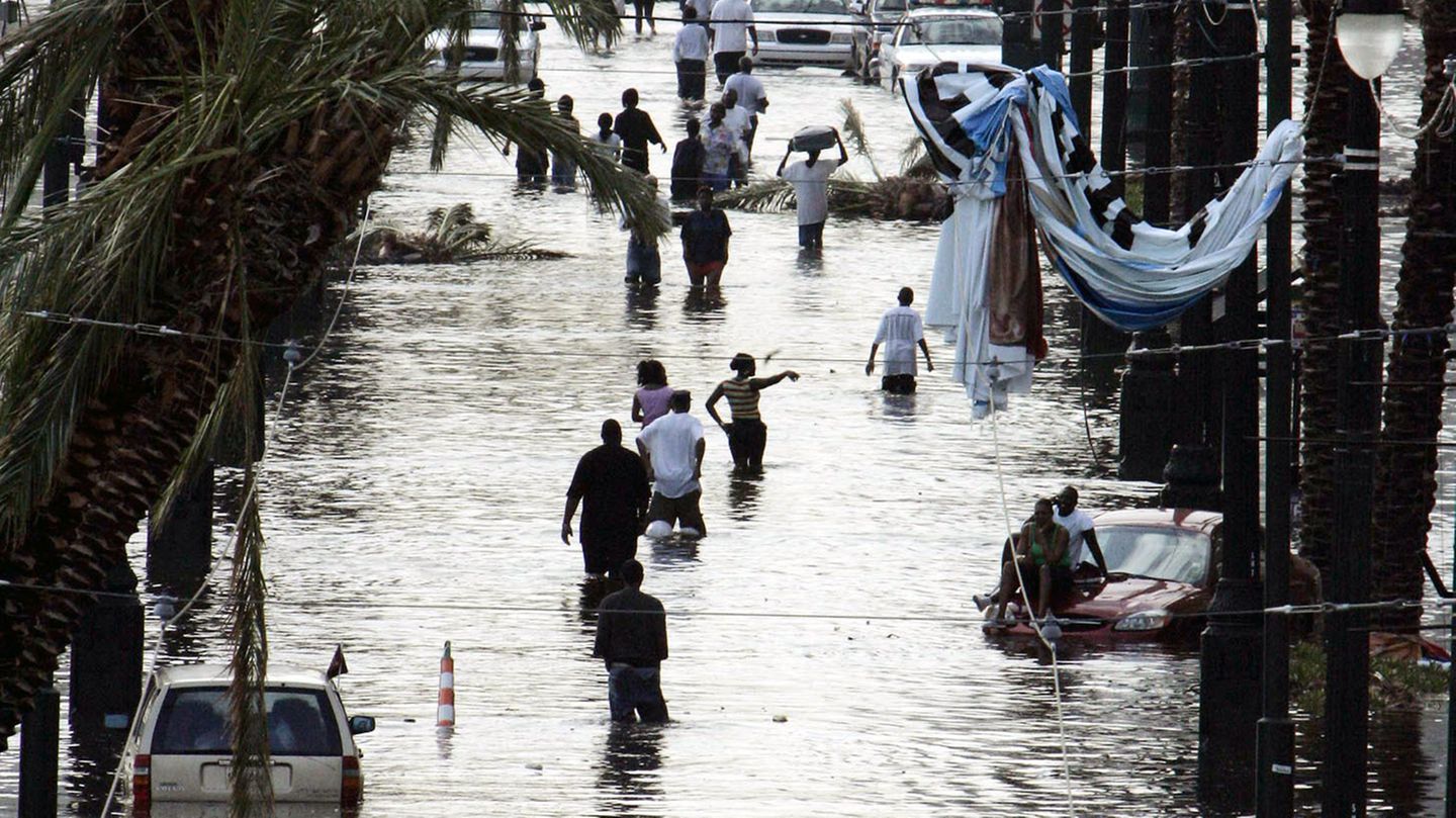 Folgen des Hurricane Katrina aus dem Jahre 2005 in New Orleans (Louisiana)