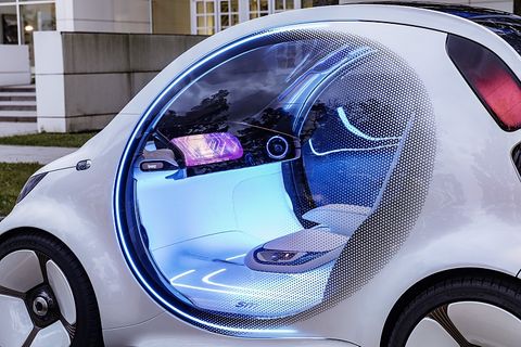 Smart Vision EQ Fortwo - ein Cockpit ohne Pedale oder Lenkrad
