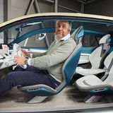 Skoda Vision E - die Sitzposition ist durch die Akkus im Boden recht hoch