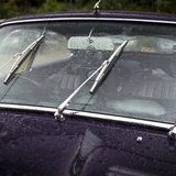 Die drei Scheibenwischerchen kämpfen vergeblich gegen die Naturgewalten