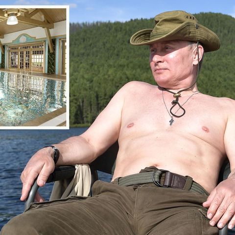 Wladimir Putin bei einem Kurzurlaub in den Bergen der russischen Republik Tuwa