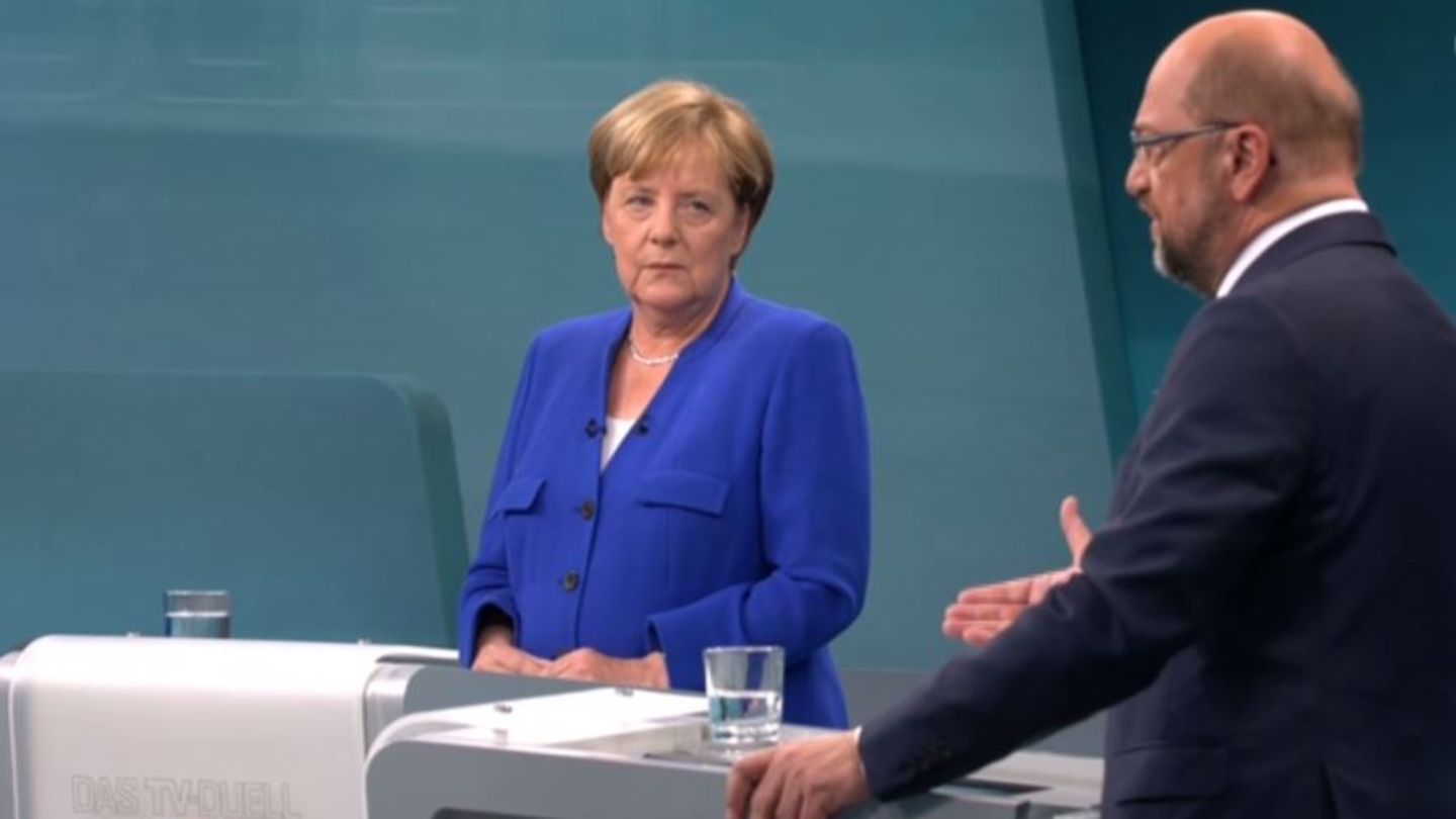 Angela Merkel und Martin Schulz im TV-Duell