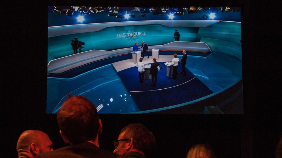 TV-Duell: Die meisten Zuschauer des Duells fanden laut Umfragen die Kanzlerin überzeugender