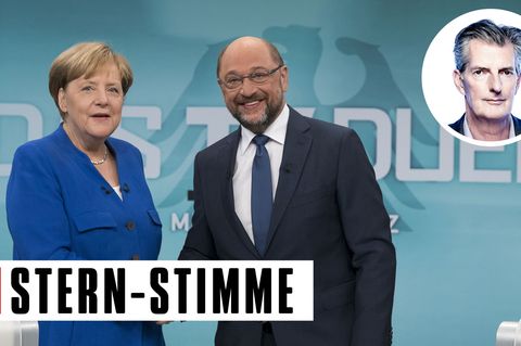 Angela Merkel gegen Martin Schulz beim TV-Duell