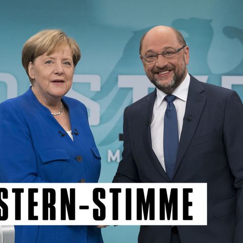 Angela Merkel gegen Martin Schulz beim TV-Duell