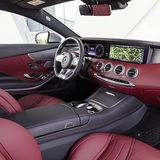 Mercedes S-Klasse Coupé 2018 - der Innenraum in rotem Leder