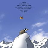 Cartoon zum Tag des Notrufs: Wo bleibt Feuerwehrmann Horst?