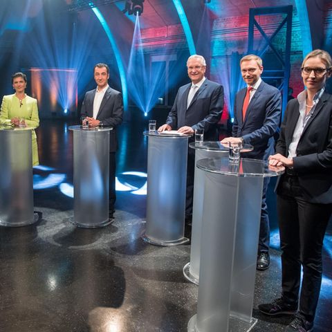 Wagenknecht, Özdemir, Herrmann, Lindner und Weidel beim TV-Fünfkampf