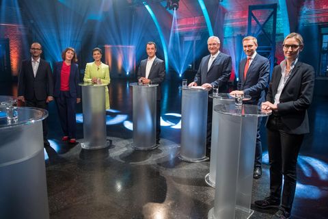 Wagenknecht, Özdemir, Herrmann, Lindner und Weidel beim TV-Fünfkampf