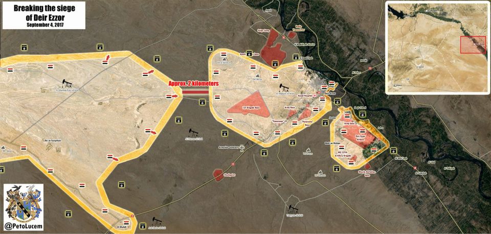 Syrien-Krieg: Am Vortag trennten noch zwei Kilometer den Kessel und die anrückenden Truppen Am Vortag trennten noch zwei Kilometer den Kessel und die anrückenden Truppen