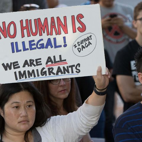Demonstranten protestieren gegen die Entscheidung von US-Präsident Donald Trump, das "Dreamer"-Programm zu beenden