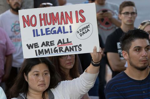 Demonstranten protestieren gegen die Entscheidung von US-Präsident Donald Trump, das "Dreamer"-Programm zu beenden