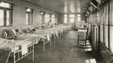 Blick in die Kinderabteilung des Quarantänekrankenhauses in den 1930er Jahren